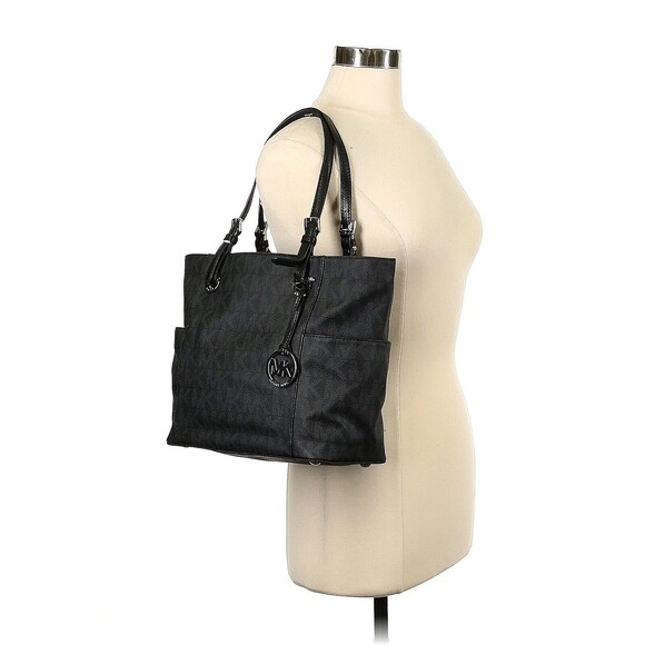 MICHAEL KORS Jet Set Item Black East West Signature Tote Bag - Picture 2 of 8